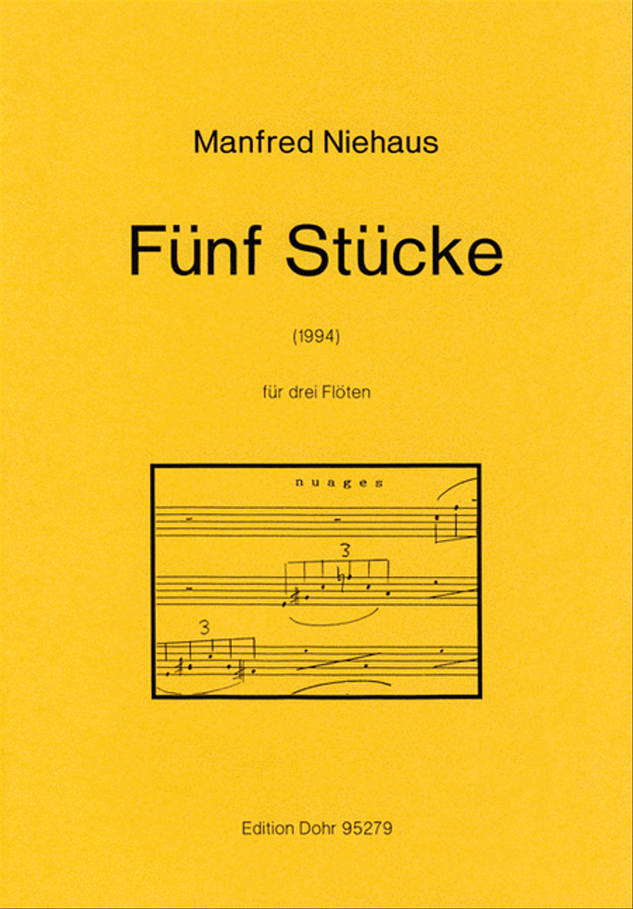 Fünf Stücke für drei Flöten (1994) Flute scores gallery preview page 1