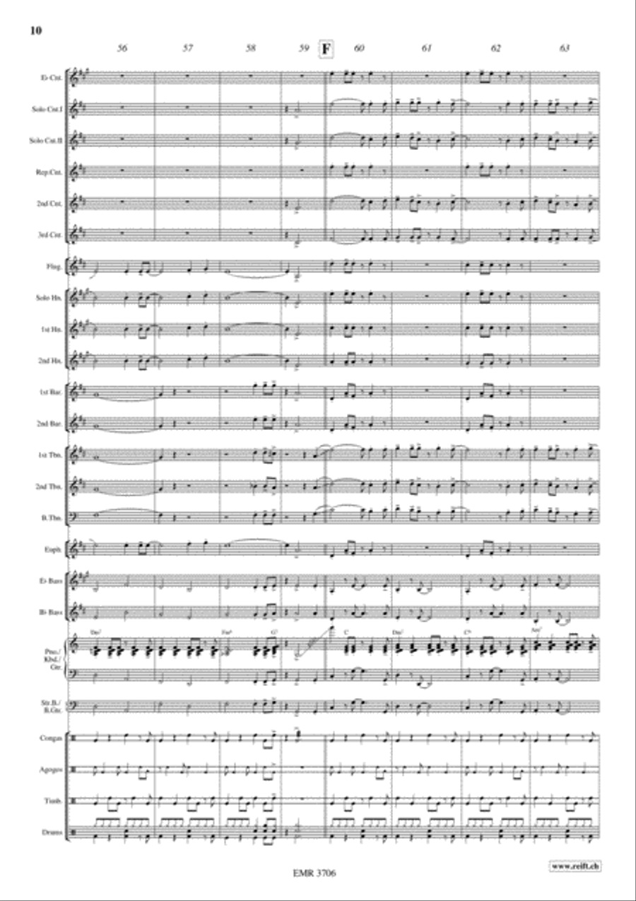 Salsa Sensation Brass Band scores gallery preview page 11