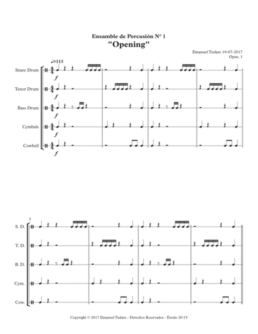 Percussion Ensemble Nº1 - Opening