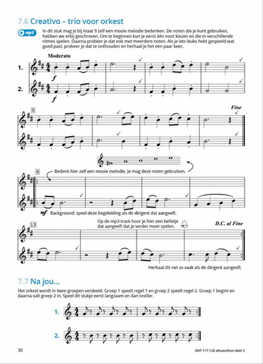 Samen Leren Samenspelen Vlaams Deel 2 Alto Saxophone scores gallery preview page 4