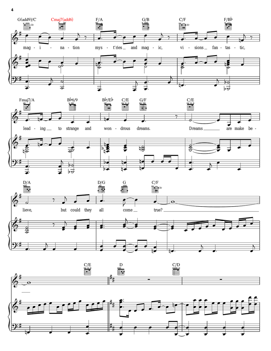 Fantasmic! Fantasmic! Piano, Vocal, Guitar scores gallery preview page 4