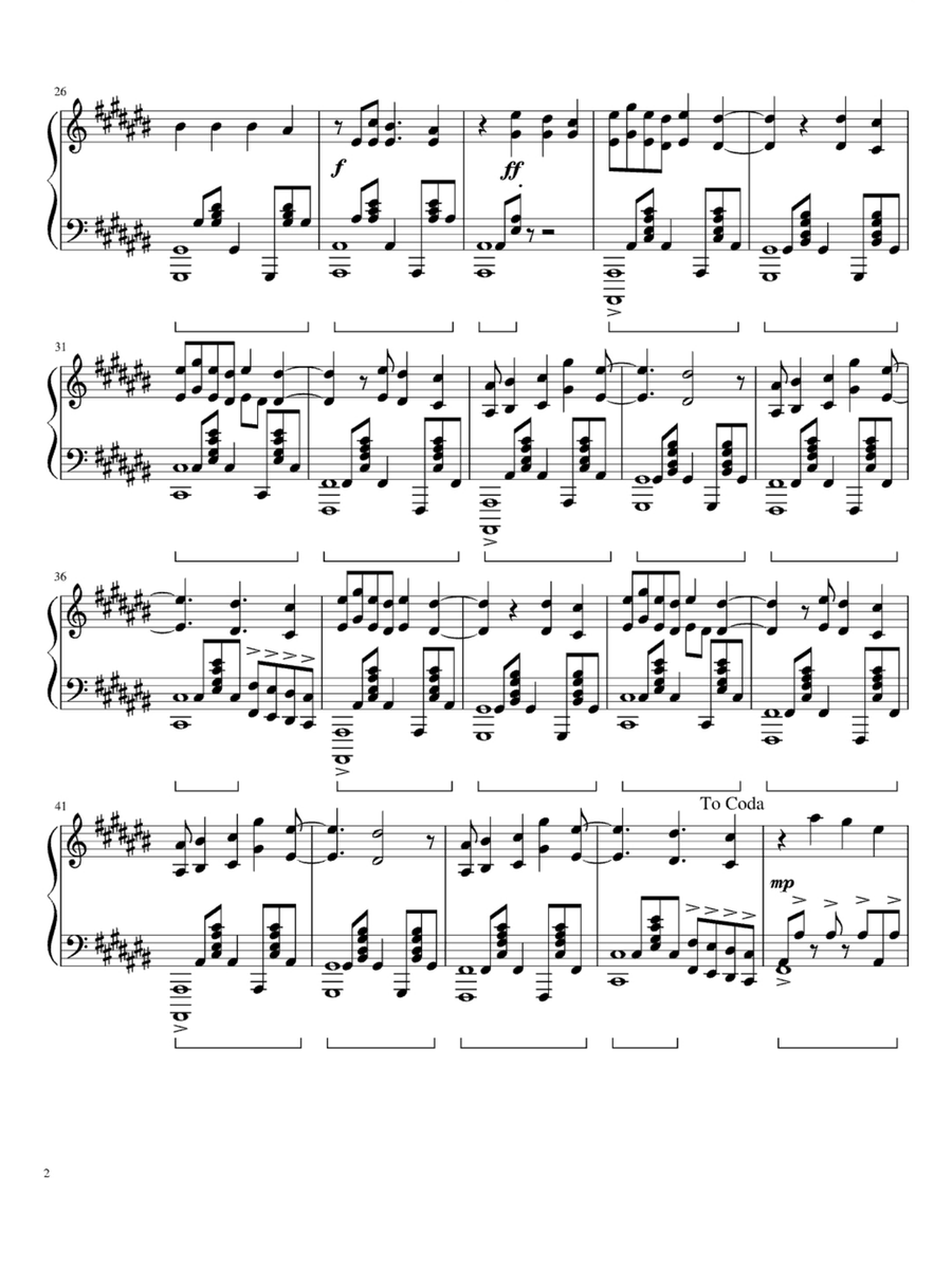Stitches Easy Piano scores gallery preview page 2