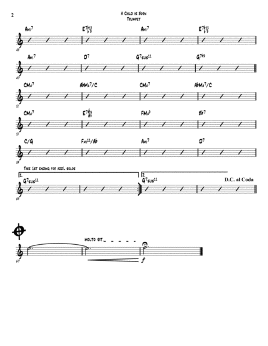 A Child Is Born Jazz Ensemble scores gallery preview page 2
