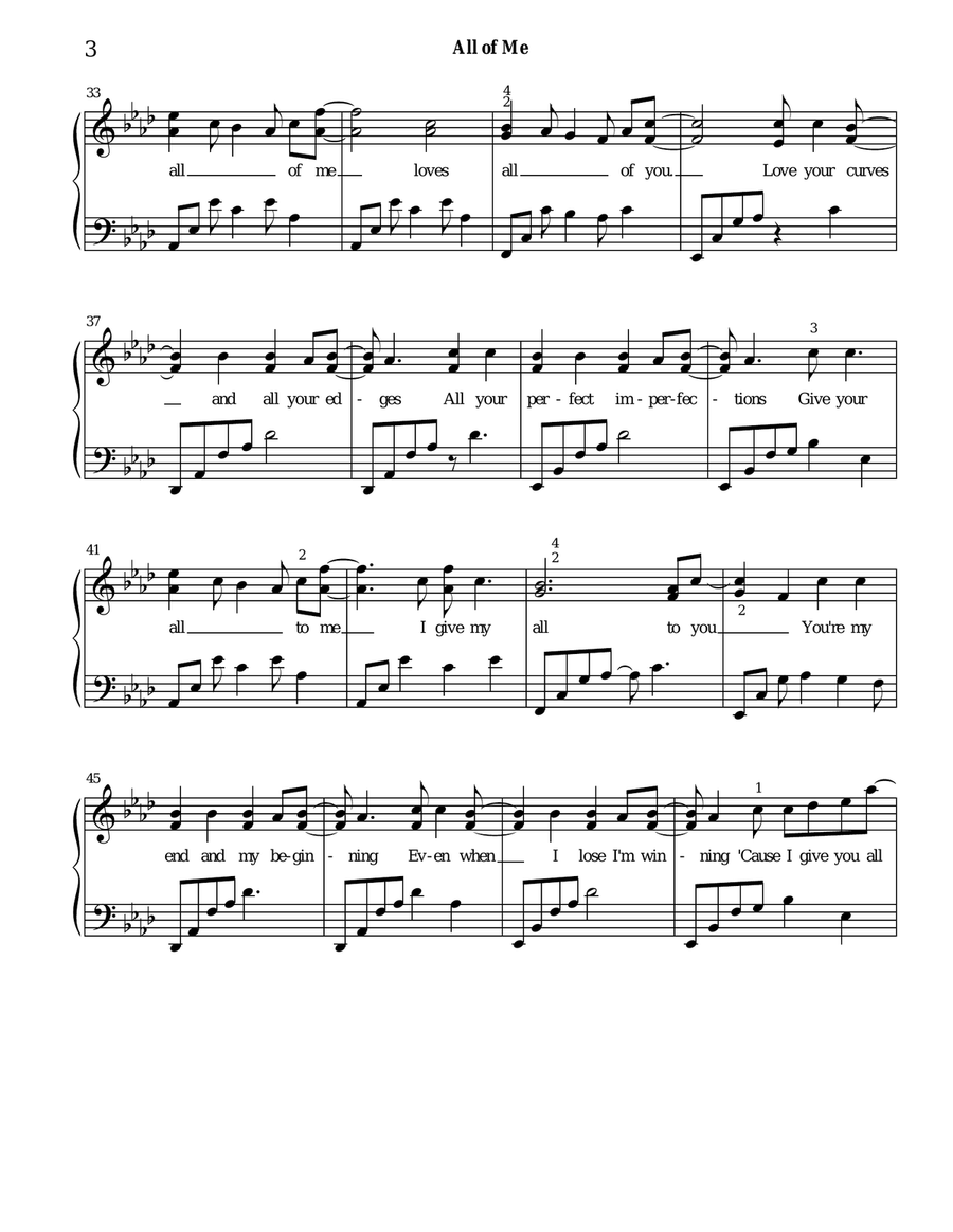 All Of Me Piano Solo scores gallery preview page 3