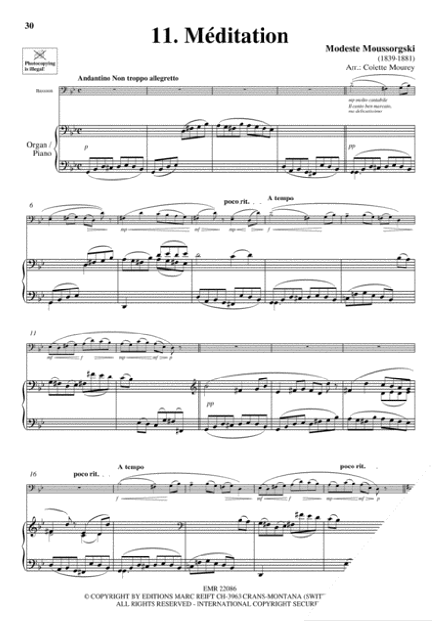 20 Greatest Meditations Bassoon Solo scores gallery preview page 13
