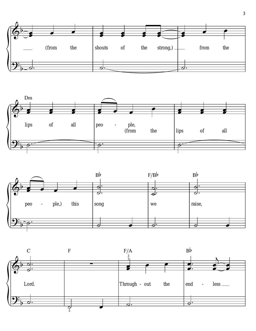 Lord Most High Lord Most High Easy Piano scores gallery preview page 3