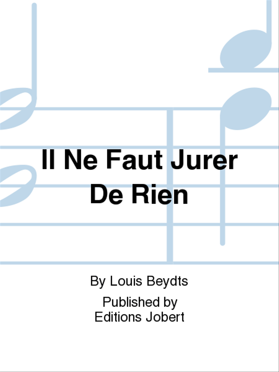 Il Ne Faut Jurer De Rien Il Ne Faut Jurer De Rien Chamber Orchestra scores gallery preview page 1