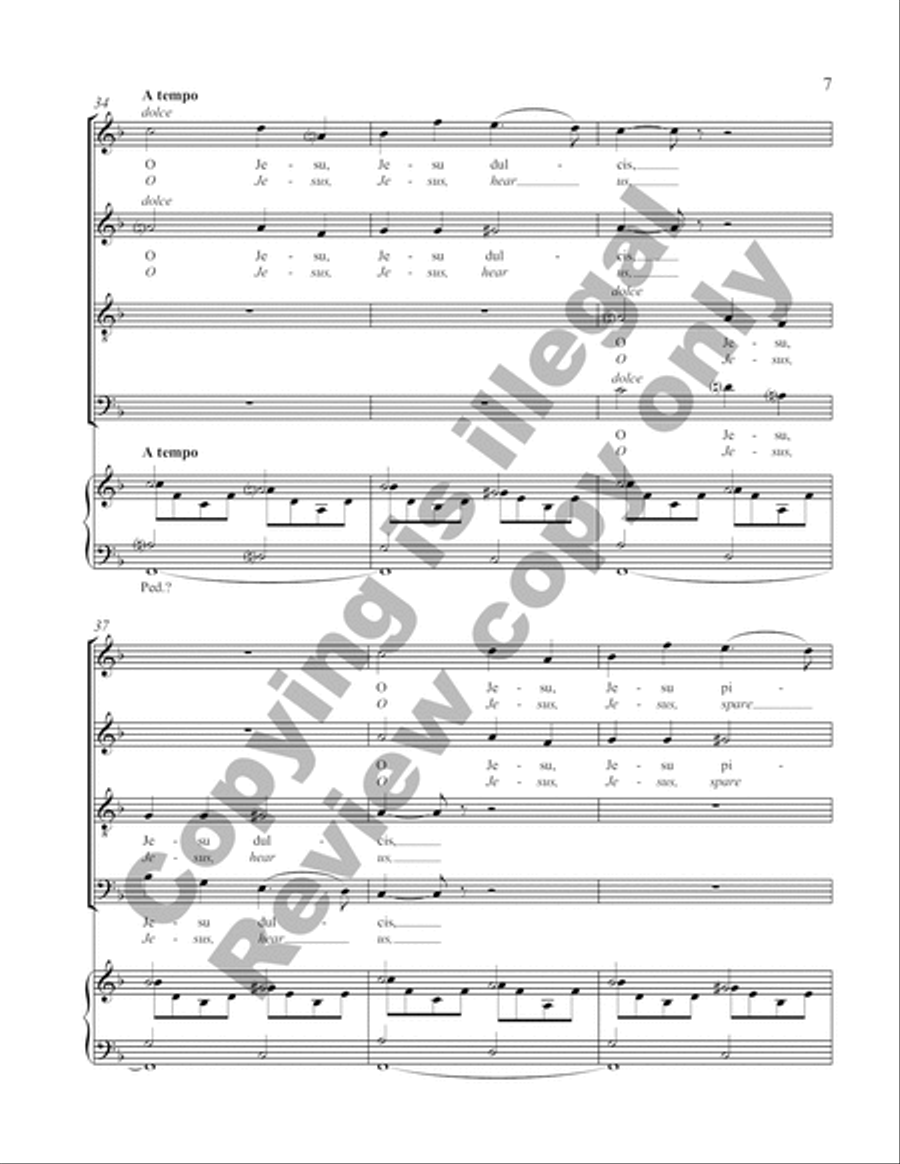 Ave verum Corpus (Jesus, Word of God Incarnate) 4-Part scores gallery preview page 10