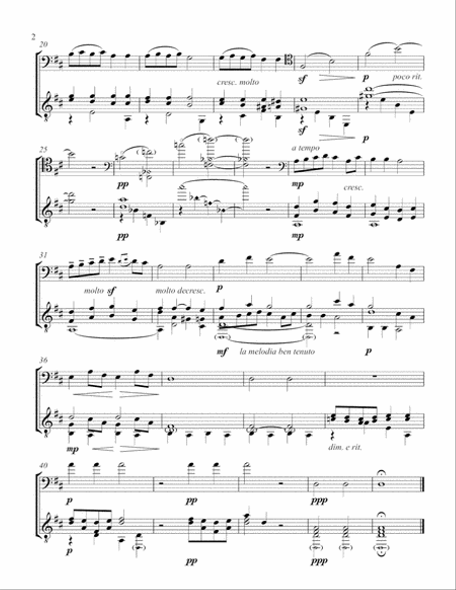 An der Wiege (By the Cradle), Op. 68, No. 5 (Cello and Guitar) - Score and Parts Cello scores gallery preview page 2