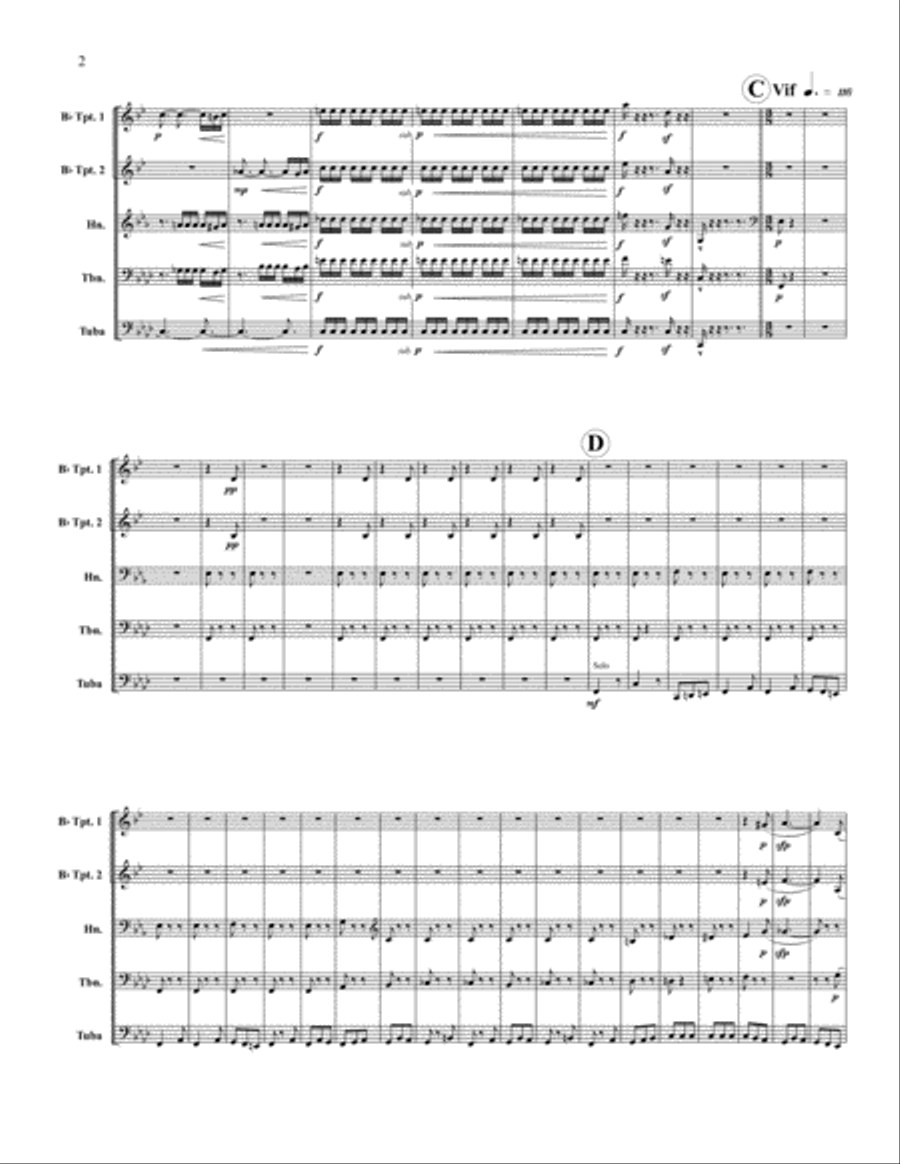 The Sorcerer's Apprentice Brass Quintet scores gallery preview page 2