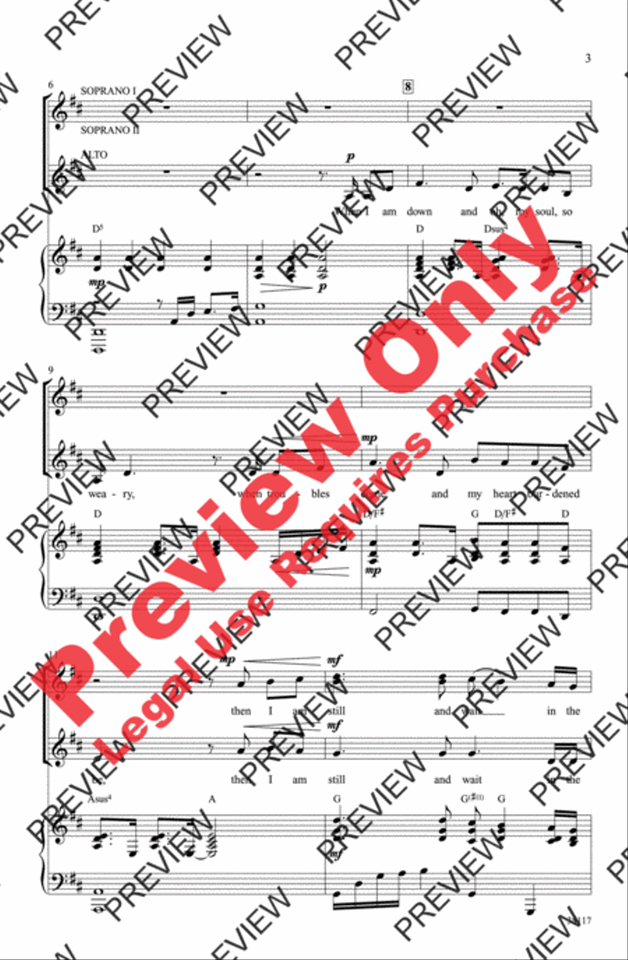 You Raise Me Up Women's Choir scores gallery preview page 3
