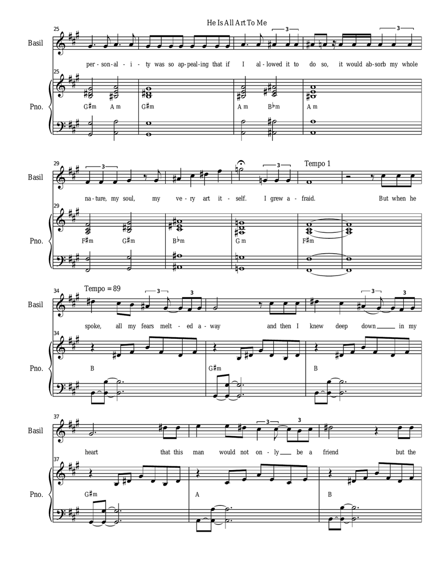 He Is All Art To Me Piano, Vocal scores gallery preview page 3