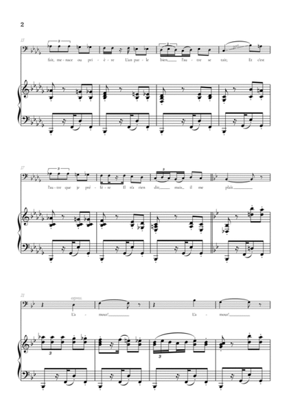 Bizet • Habanera from Carmen in Bb minor [Bbm] | bass voice sheet music with piano accompaniment image number null