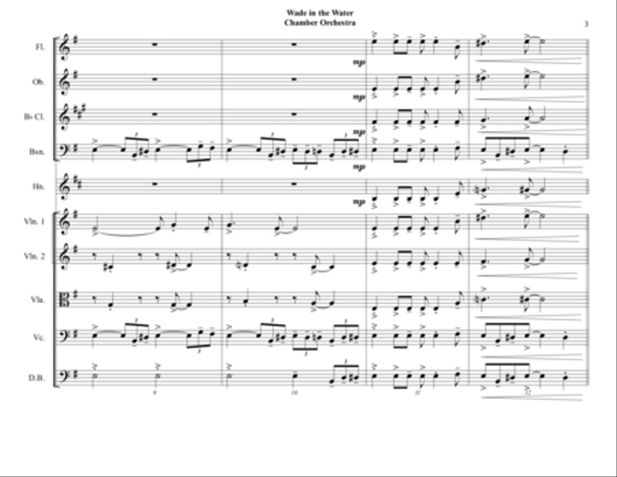 Wade in the Water - Chamber Orchestra - Intermediate Jazz Chamber Orchestra scores gallery preview page 3