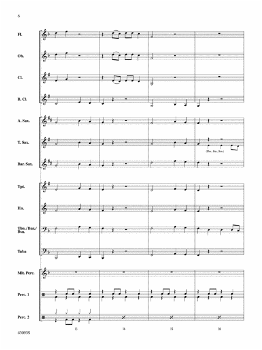 Escape (from Guardians of the Galaxy): Score Concert Band scores gallery preview page 6