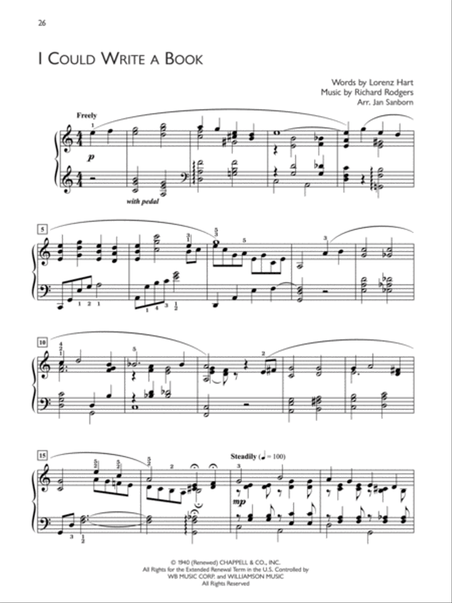 Popular Performer -- Rodgers and Hart Piano Solo scores gallery preview page 4