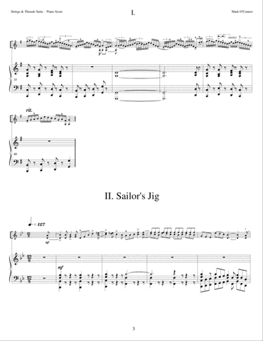 Strings & Threads Suite (piano score - adapted for vln and pno) Violin Solo scores gallery preview page 6