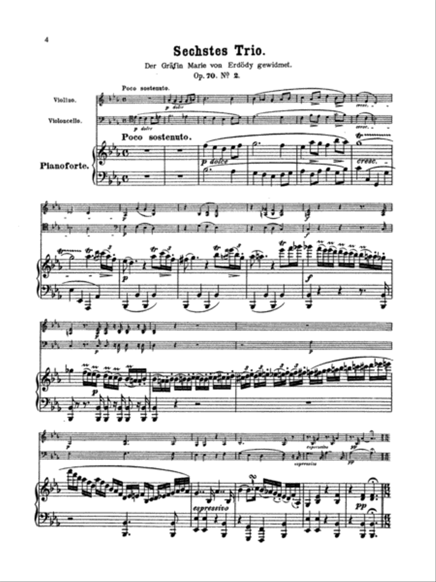 Piano Trio No. 6 -- Op. 70, No. 2 Small Ensemble scores gallery preview page 5
