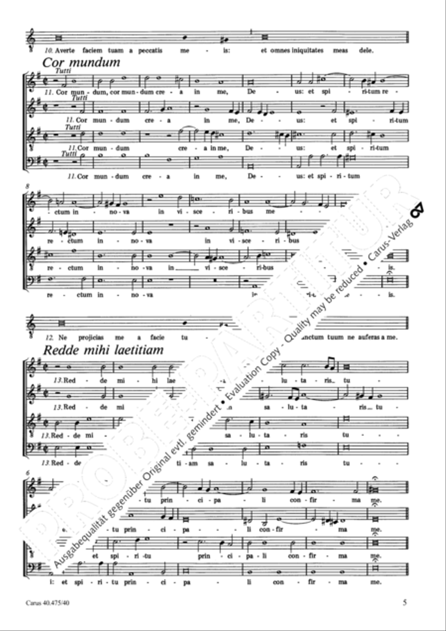 Miserere in E minor 4-Part scores gallery preview page 6