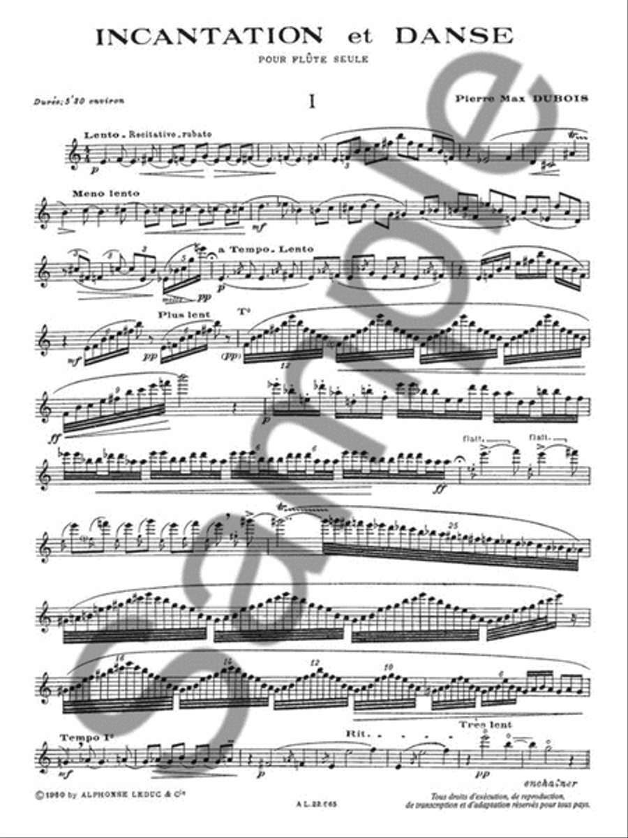 Incantation Et Danse (flute Solo) Flute Solo scores gallery preview page 2