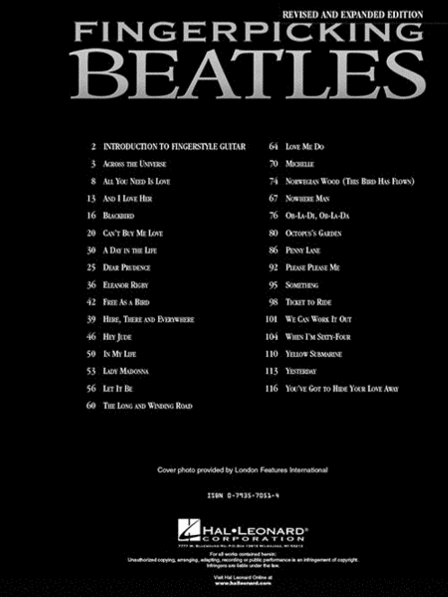 Fingerpicking Beatles Electric Guitar scores gallery preview page 2