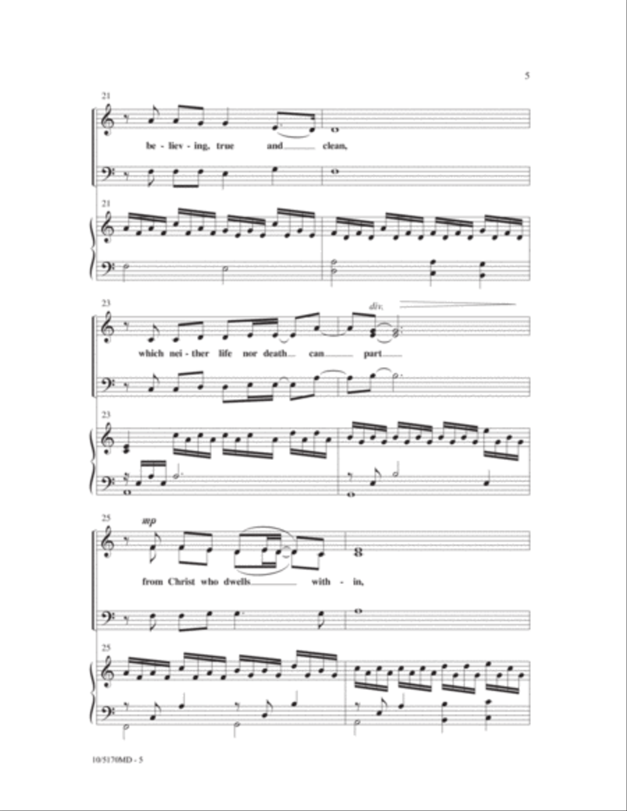 O for a Heart to Praise My God 4-Part scores gallery preview page 5