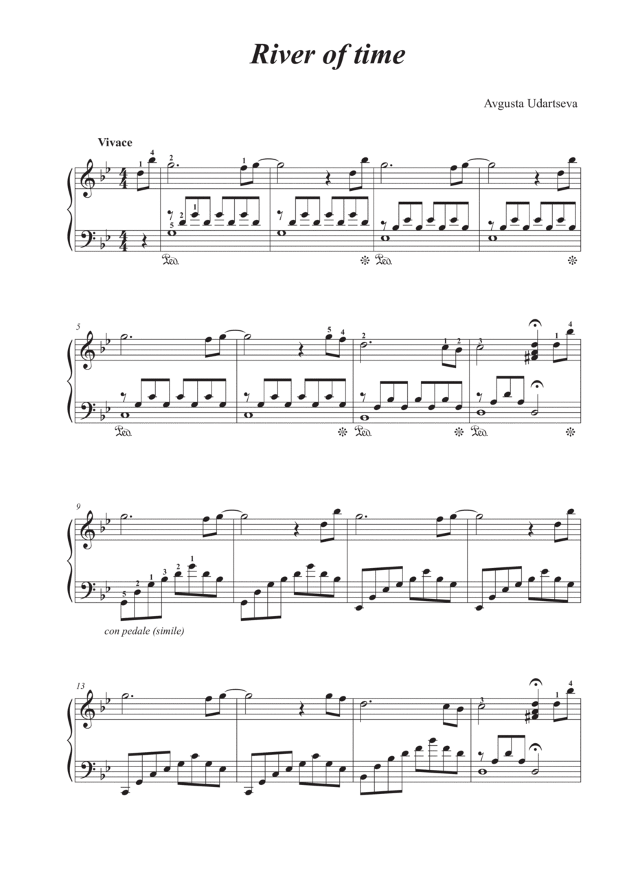 River of time Piano Solo scores gallery preview page 1