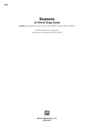 Book cover for Seasons (A Choral Song Cycle): Viola