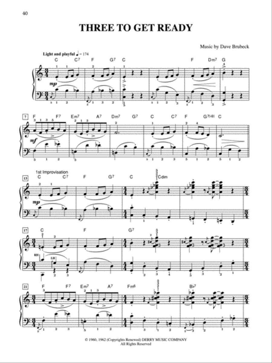 Time Out -- The Dave Brubeck Quartet Piano Solo scores gallery preview page 10