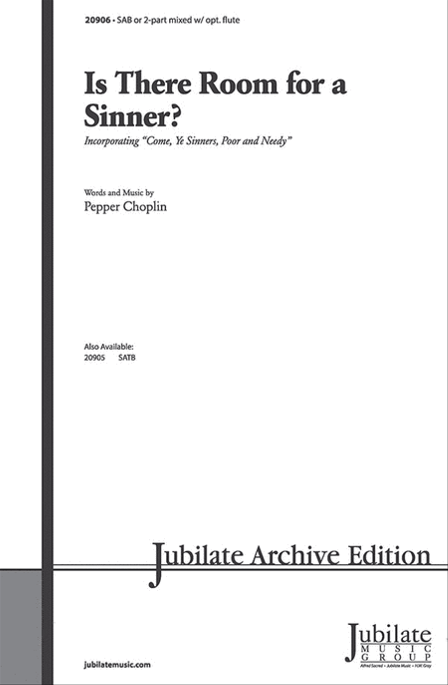 Is There Room for a Sinner? 3-Part scores gallery preview page 1
