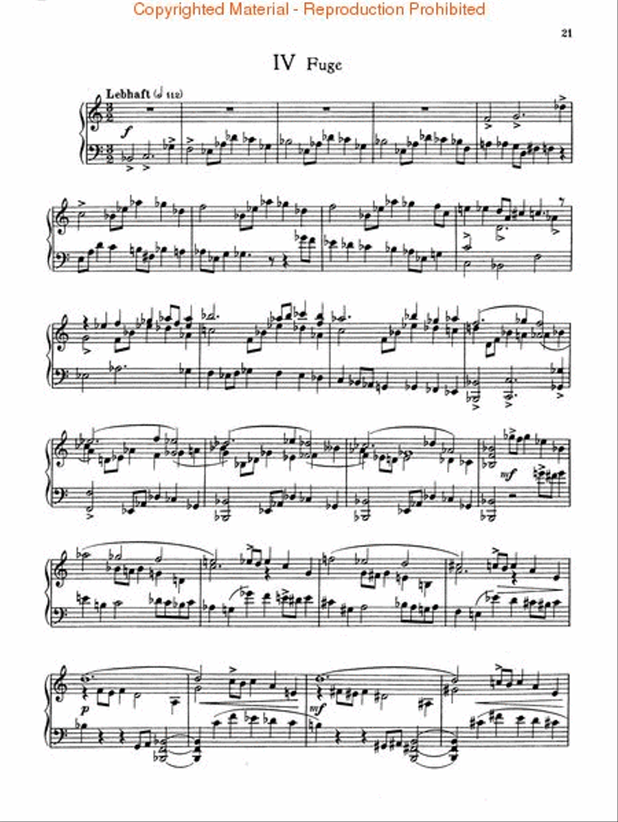 Sonata No. 3 in B Flat (1936) Piano Solo scores gallery preview page 4