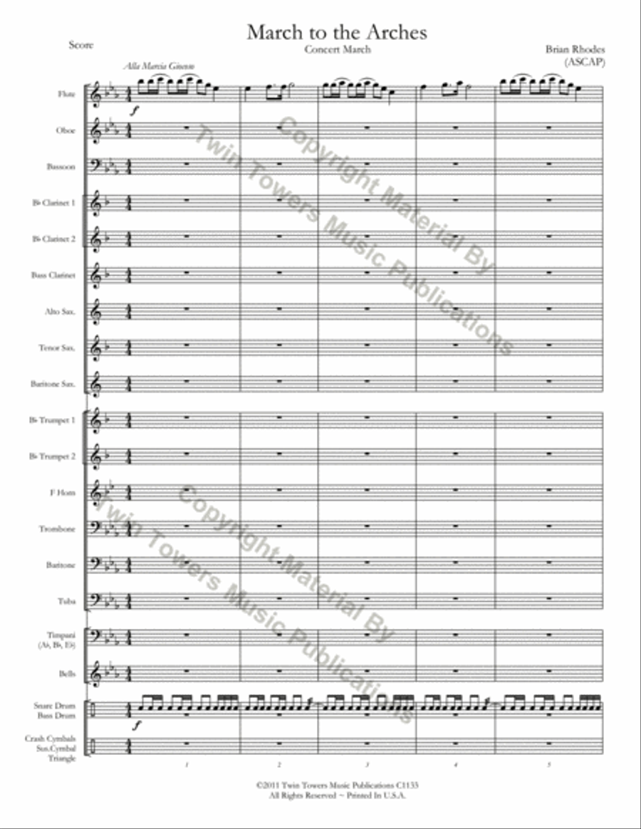 March to the Arches March to the Arches Concert Band scores gallery preview page 3