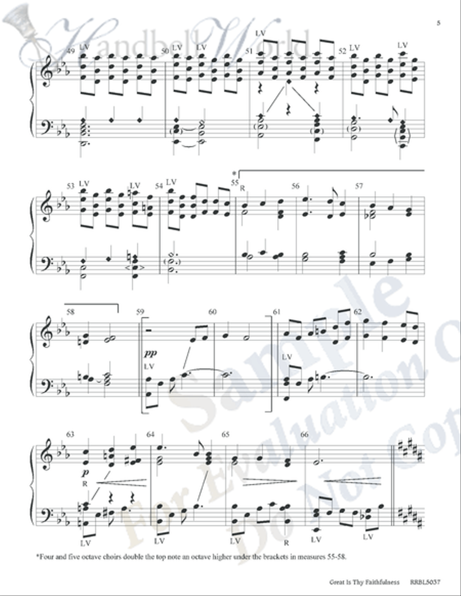 Great Is Thy Faithfulness 5-Octaves scores gallery preview page 5
