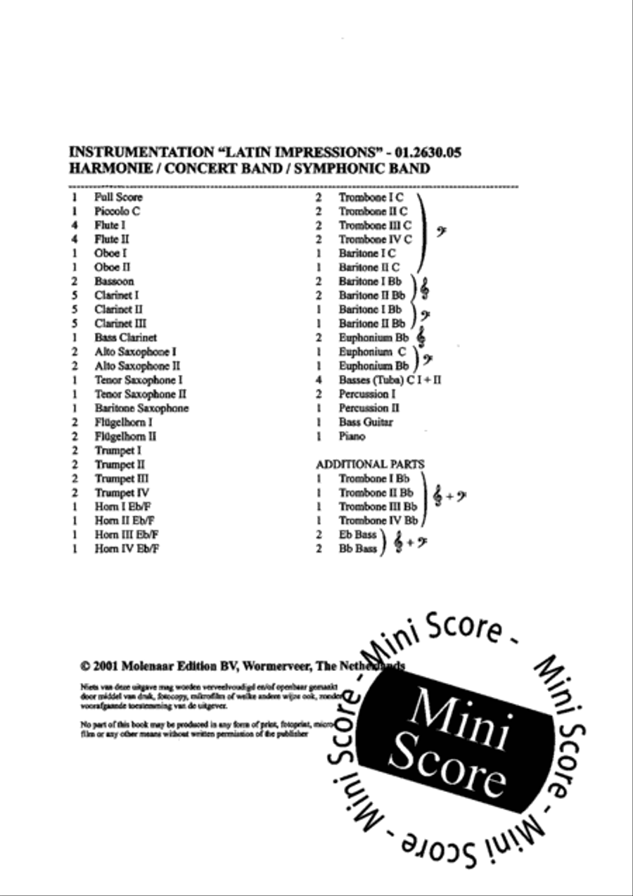 Latin Impressions Concert Band scores gallery preview page 6