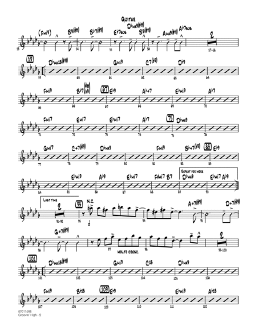 Groovin' High - Guitar Groovin' High - Guitar Part scores gallery preview page 2