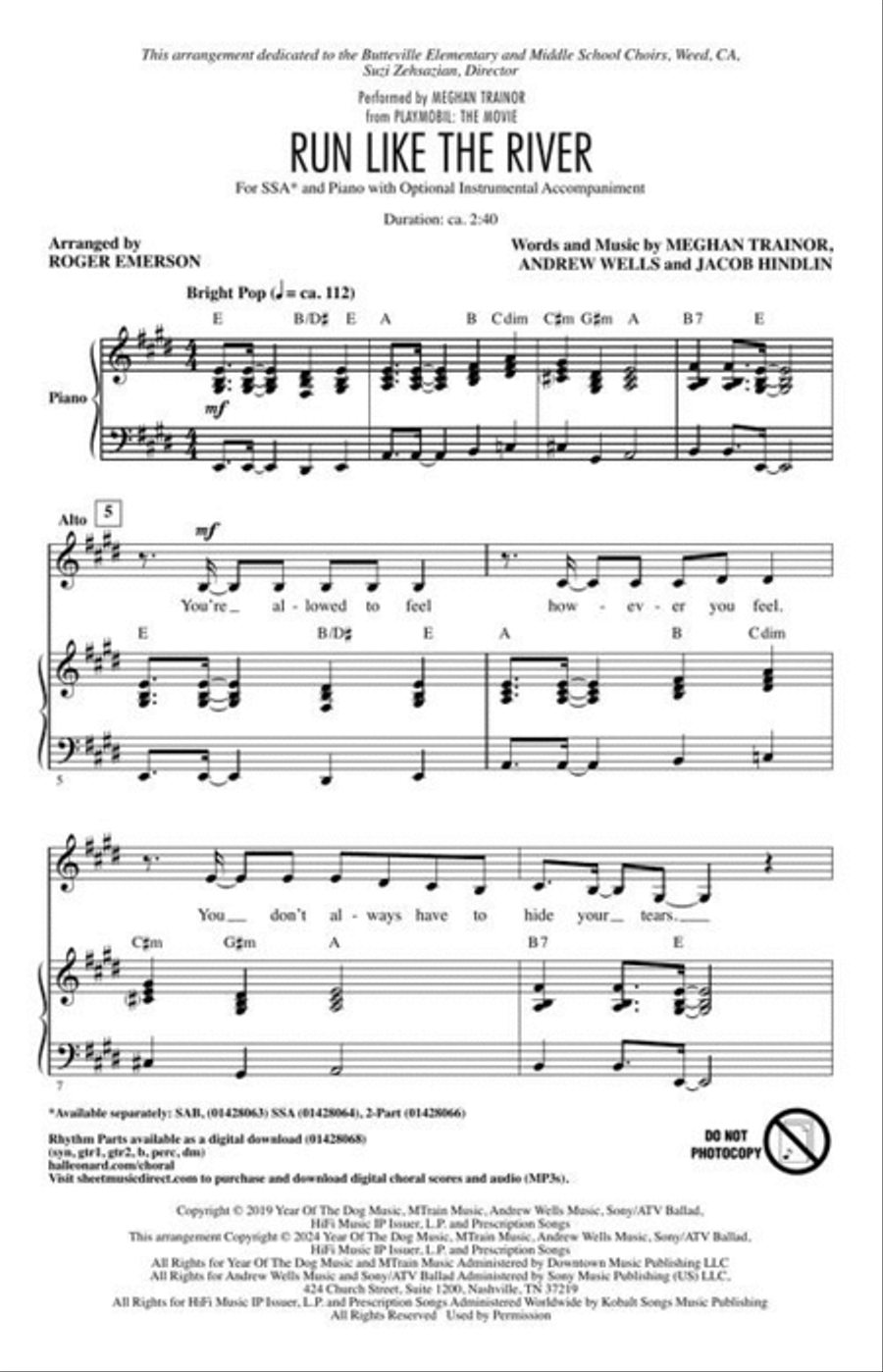 <br>Sheet music extract