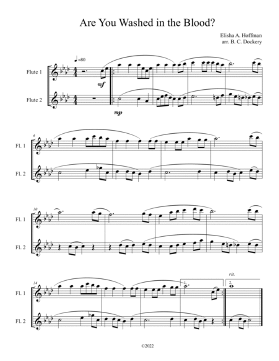 10 Easter Duets for 2 Flutes - Volume 2 Flute Duet scores gallery preview page 4