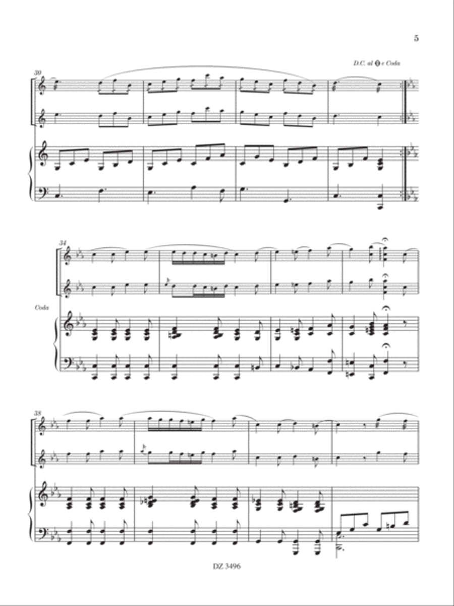 5 Stücke für Mandoline und Klavier Piano Accompaniment scores gallery preview page 6