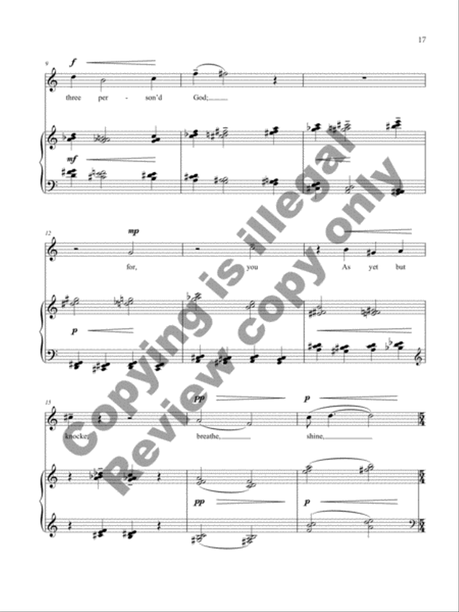 The Holy Sonnets of John Donne: 9 Songs for Tenor and Piano on Sonnets by John Donne Tenor Voice scores gallery preview page 9
