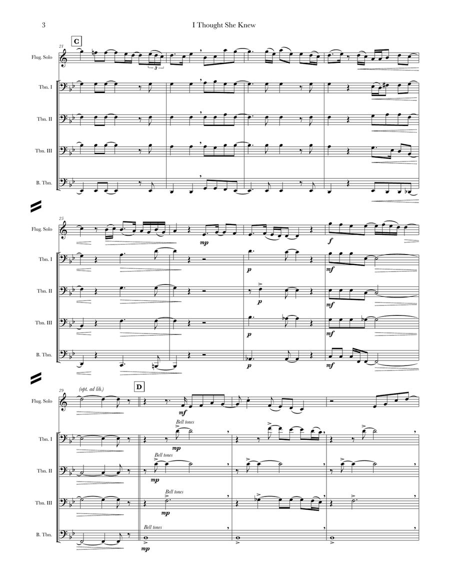 I Thought She Knew I Thought She Knew Brass Quartet scores gallery preview page 4