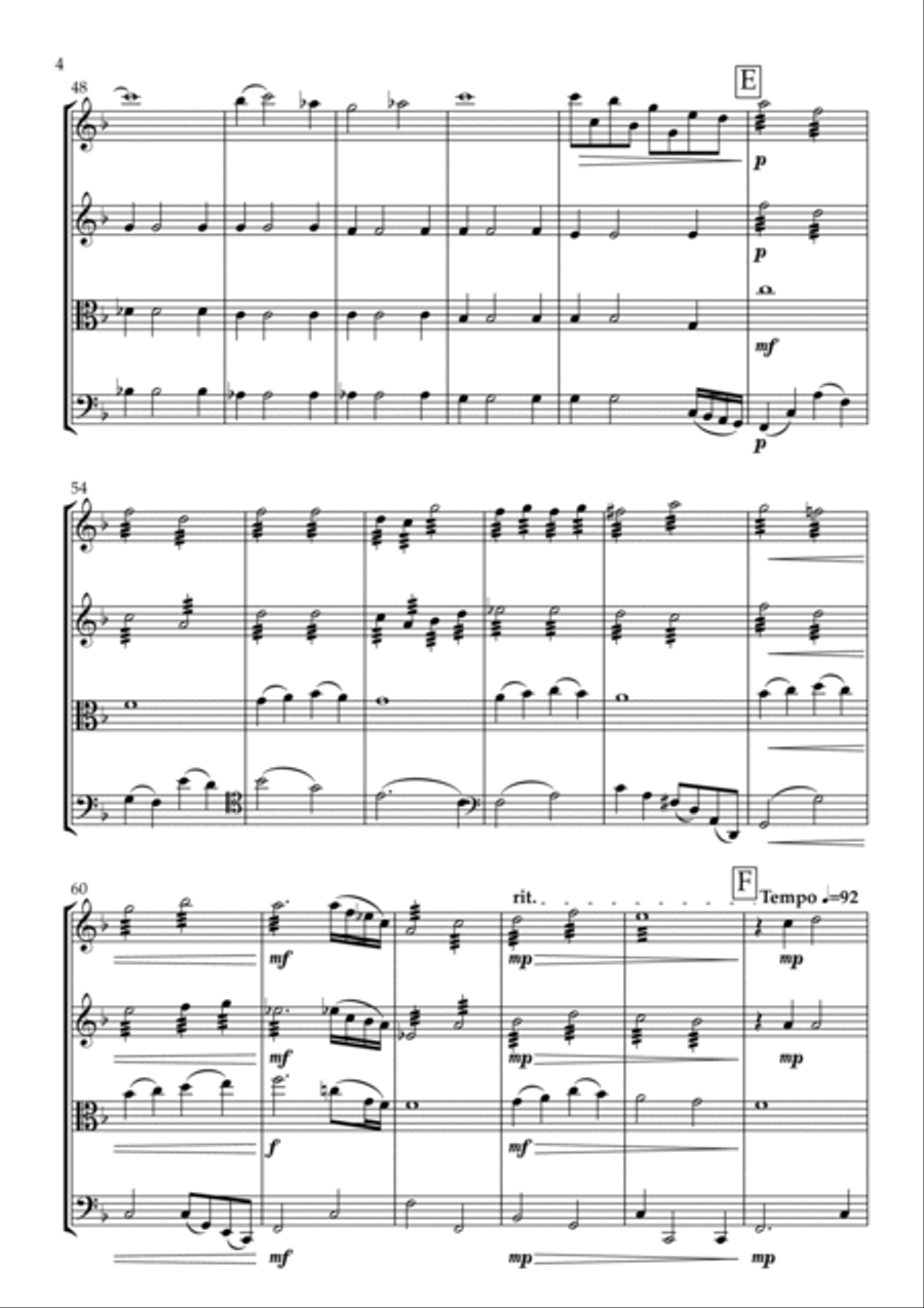 The Way You Look Tonight String Quartet scores gallery preview page 6