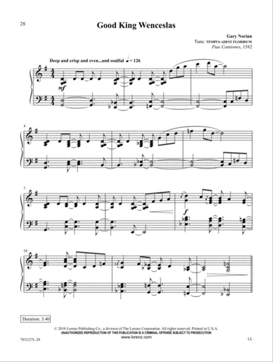 Tidings of Comfort and Jazz Piano Solo scores gallery preview page 7