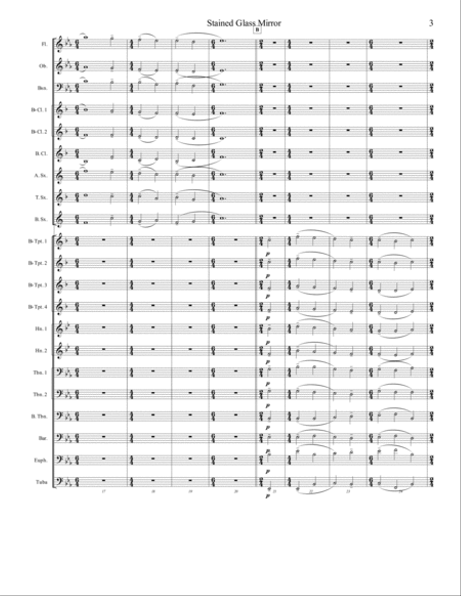 Stained Glass Mirror Concert Band scores gallery preview page 3