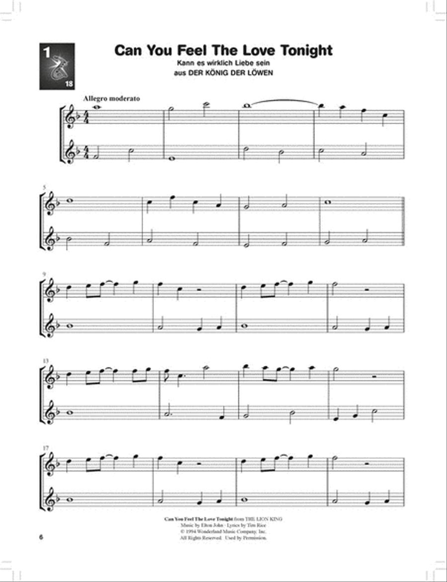 Hören, lesen & spielen - Disney-Duobuch Saxophone scores gallery preview page 2