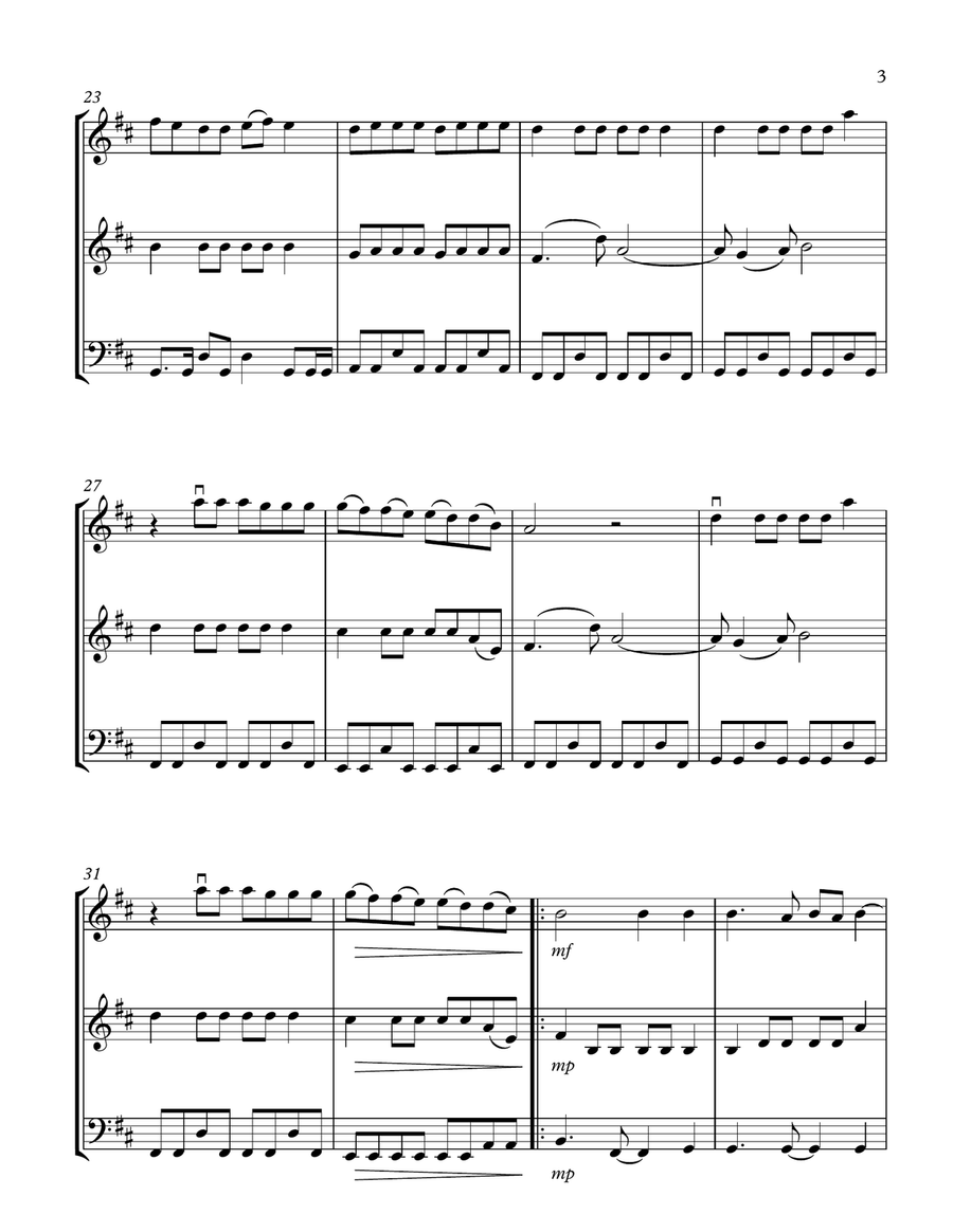 All Of The Lights String Trio scores gallery preview page 3