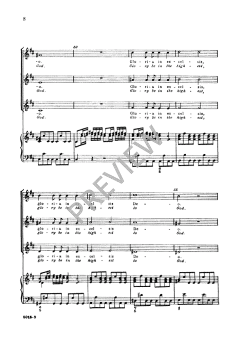 Gloria in Excelsis - SSA SSA scores gallery preview page 8