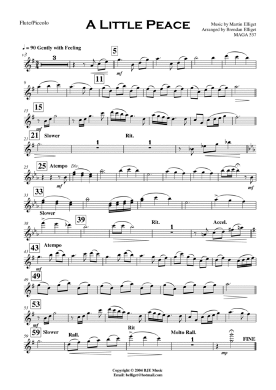 A Little Peace - Concert Band Concert Band scores gallery preview page 2