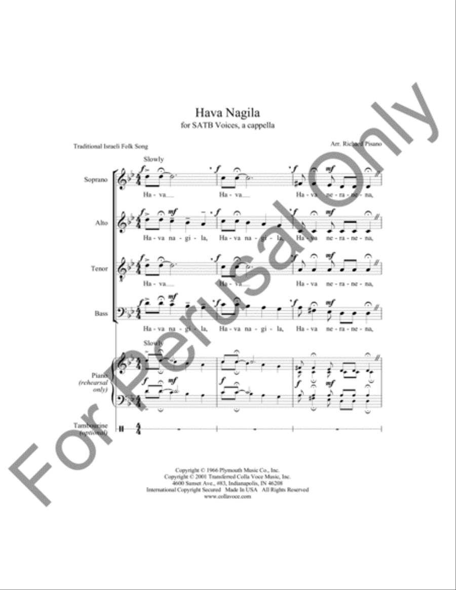 Have Nagila Have Nagila 4-Part scores gallery preview page 2