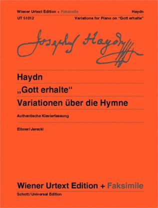 Book cover for Variations on the Hymn "Gott erhalte"