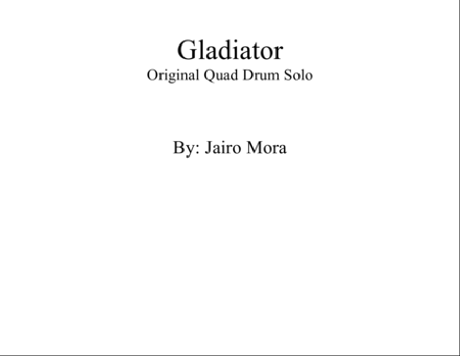 Gladiator Drum Set scores gallery preview page 1